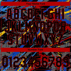 Custom Stitched Graffiti Pattern Black-Red 3D Abstract Splatter Sports Pullover Sweatshirt Hoodie