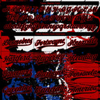 Custom Stitched Graffiti Pattern Black-Red 3D Abstract Splatter Sports Pullover Sweatshirt Hoodie