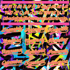 Custom Stitched Graffiti Pattern Pink-Lakes Blue 3D Abstract Geometric Sports Pullover Sweatshirt Hoodie