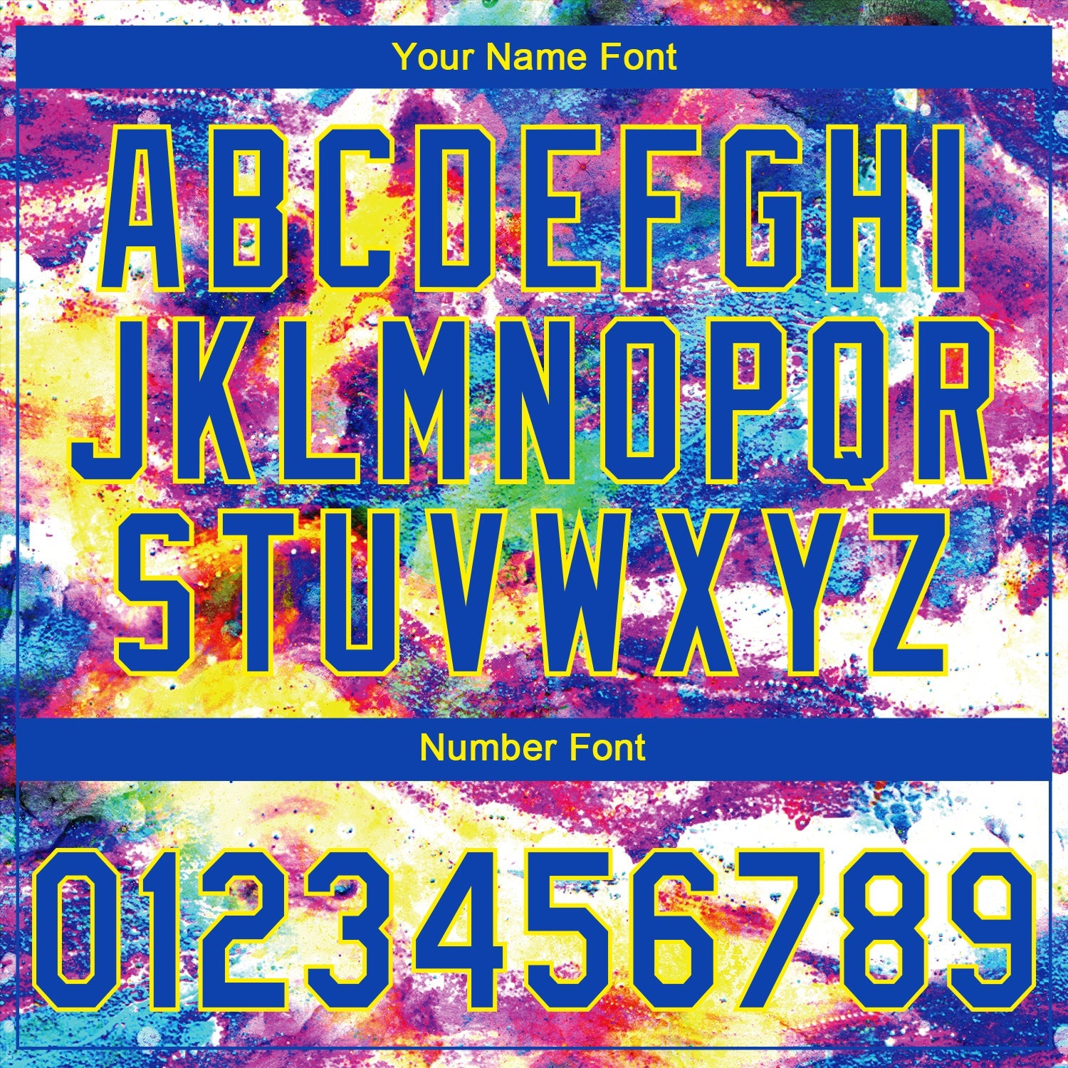 Custom Stitched Graffiti Pattern Thunder Blue-Light Yellow 3D Abstract Splatter Sports Pullover Sweatshirt Hoodie