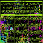 Custom Stitched Black Neon Green 3D Pattern Design Abstract Neon Street Style Sports Pullover Sweatshirt Hoodie