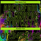 Custom Stitched Black Neon Green 3D Pattern Design Abstract Neon Street Style Sports Pullover Sweatshirt Hoodie