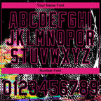 Custom Stitched Black Hot Pink 3D Pattern Design Abstract Neon Street Style Sports Pullover Sweatshirt Hoodie