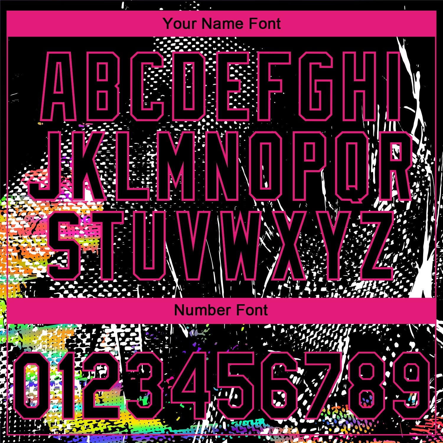 Custom Stitched Black Hot Pink 3D Pattern Design Abstract Neon Street Style Sports Pullover Sweatshirt Hoodie