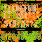 Custom Stitched Black Neon Green Bay Orange-White 3D Pattern Design Abstract Splatter Sports Pullover Sweatshirt Hoodie