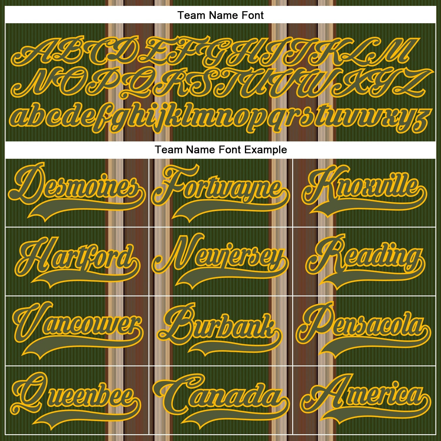 Custom Olive Brown Cream Gold-White 3D Pattern Design Stripe Hockey Lace Neck Jersey