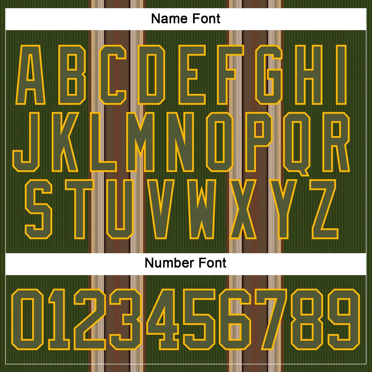 Custom Olive Brown Cream Gold-White 3D Pattern Design Stripe Hockey Lace Neck Jersey