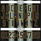 Custom Black Navy Green Red Gold-White 3D Pattern Design Stripe Hockey Lace Neck Jersey