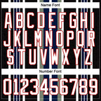 Custom Black White Green Navy-Red 3D Pattern Design Stripe Hockey Lace Neck Jersey