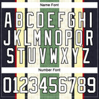 Custom Green White Cream Black-Red 3D Pattern Design Stripe Hockey Lace Neck Jersey