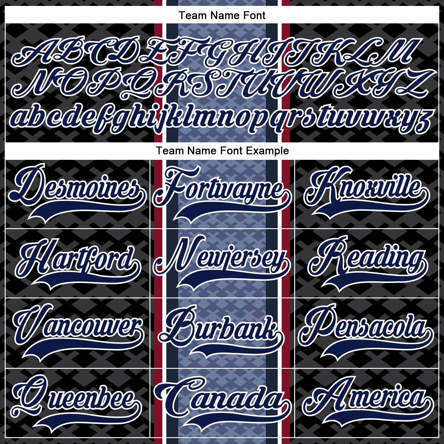 Custom Blue Navy Black Red-White 3D Pattern Design Stripe Hockey Lace Neck Jersey