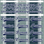 Custom Green Navy Black-White 3D Pattern Design Stripe Hockey Lace Neck Jersey