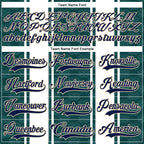 Custom Green Navy White-Cream 3D Pattern Design Stripe Hockey Lace Neck Jersey