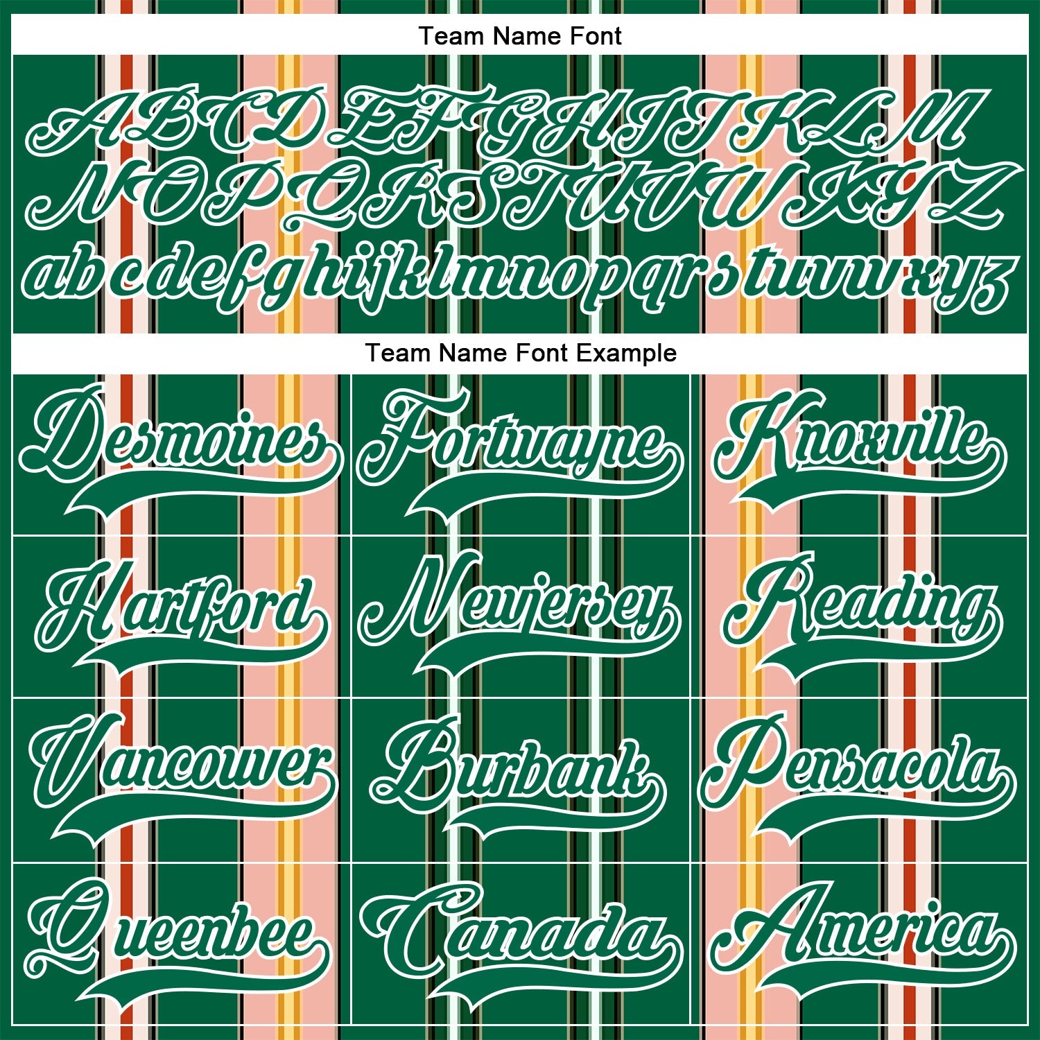 Custom Kelly Green Pink Yellow Black-White 3D Pattern Design Stripe Hockey Lace Neck Jersey