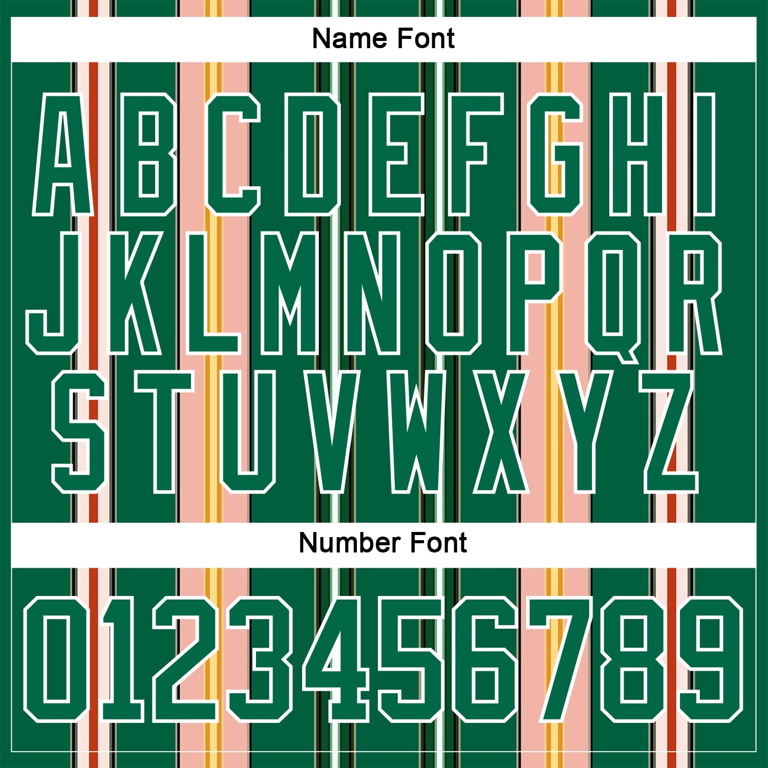 Custom Kelly Green Pink Yellow Black-White 3D Pattern Design Stripe Hockey Lace Neck Jersey