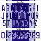 Custom Dark Purple Black-White 3D Pattern Design Stripe Hockey Lace Neck Jersey