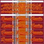 Custom Orange Red Blue Gold-White 3D Pattern Design Stripe Hockey Lace Neck Jersey