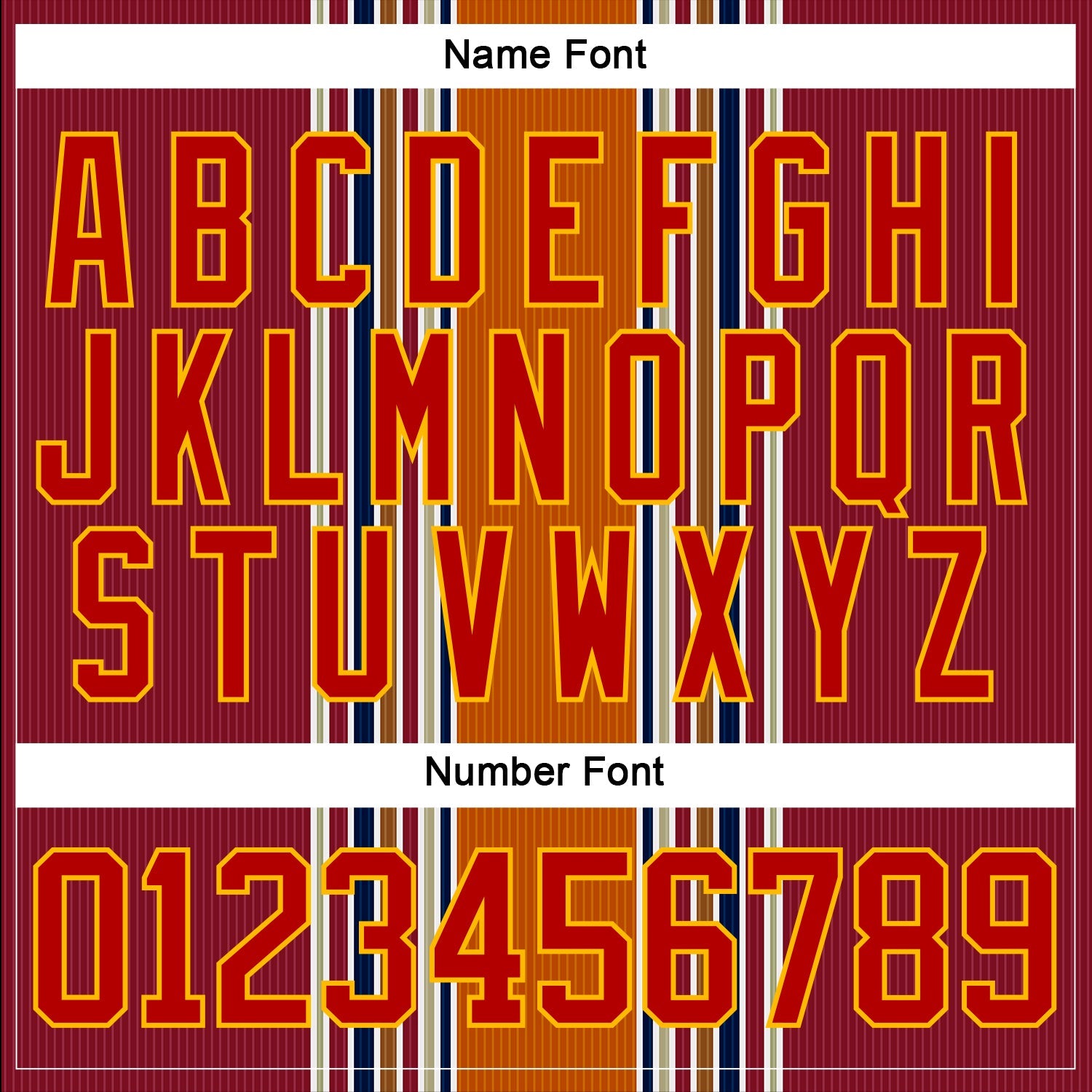 Custom Orange Red Blue Gold-White 3D Pattern Design Stripe Hockey Lace Neck Jersey