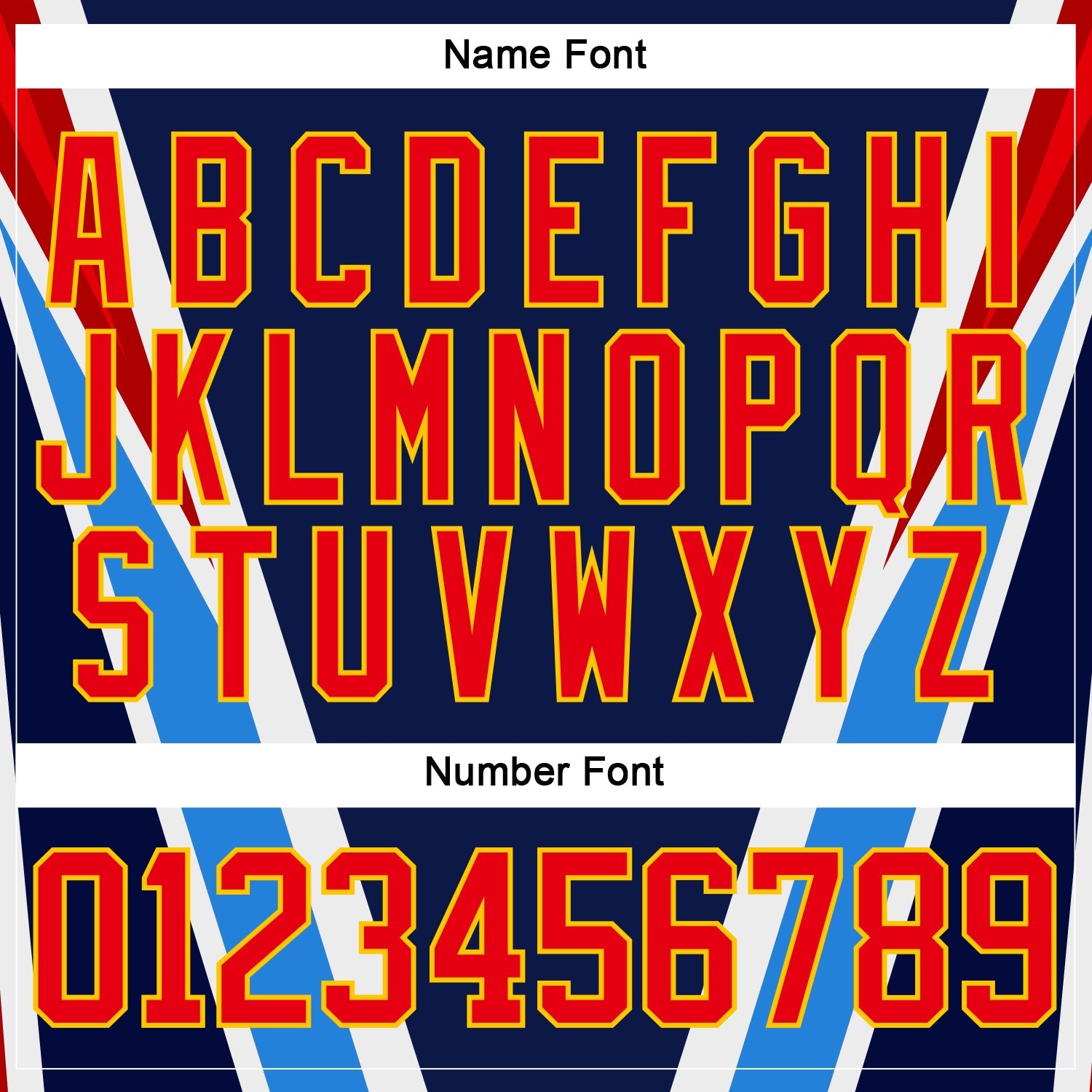 Custom Navy Fire Red Gold Blue-White 3D Abstract Pattern Graphic Cyber Mecha E-sport Hockey Lace Neck Jersey