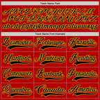 Custom Red Black Yellow-White 3D Abstract Pattern Graphic Cyber Mecha E-sport Hockey Lace Neck Jersey