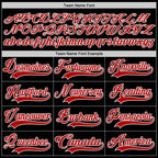 Custom Black Red Blue Gray Orange-White 3D Abstract Pattern Graphic Cyber Mecha E-sport Hockey Lace Neck Jersey