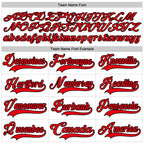 Custom White Fire Red Thunder Blue-Black 3D Abstract Pattern Graphic Cyber Mecha E-sport Hockey Lace Neck Jersey