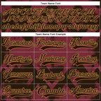 Custom Burgundy Brown-Old Gold 3D Pattern Tribal Indigenous Grunge Splash Hockey Lace Neck Jersey