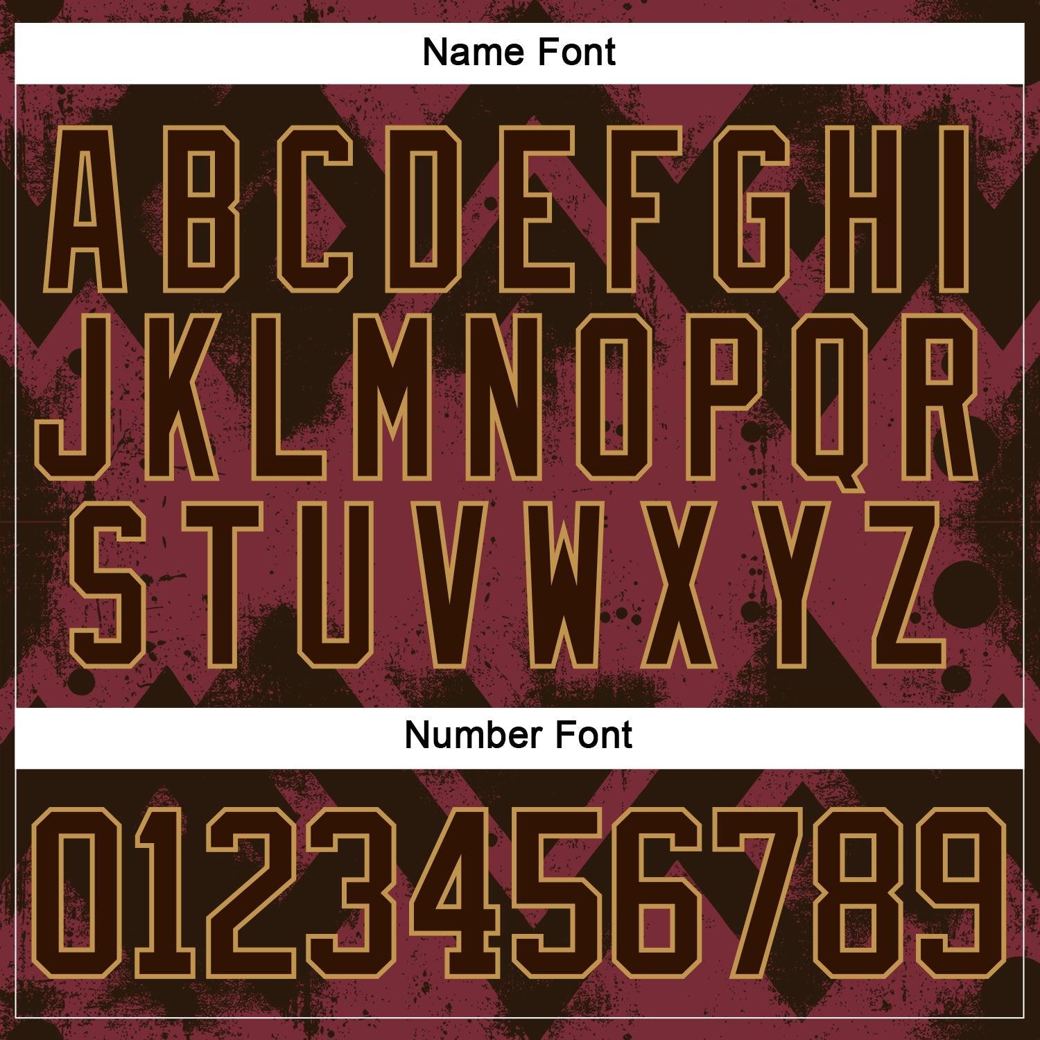 Custom Burgundy Brown-Old Gold 3D Pattern Tribal Indigenous Grunge Splash Hockey Lace Neck Jersey