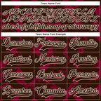 Custom Brown Red-Cream 3D Pattern Tribal Indigenous Grunge Splash Hockey Lace Neck Jersey