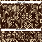 Custom Brown City Cream 3D Pattern Tribal Indigenous Grunge Geometric Splash Hockey Lace Neck Jersey