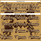 Custom Old Gold Brown-City Cream 3D Pattern Tribal Indigenous Grunge Geometric Splash Hockey Lace Neck Jersey