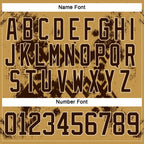 Custom Old Gold Brown-City Cream 3D Pattern Tribal Indigenous Grunge Geometric Splash Hockey Lace Neck Jersey