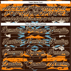 Custom Brown Bay Orange Blue-City Cream 3D Pattern Tribal Indigenous Grunge Splash Hockey Lace Neck Jersey
