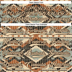 Custom Brown City Cream Orange-Blue 3D Pattern Tribal Indigenous Grunge Geometric Splash Hockey Lace Neck Jersey