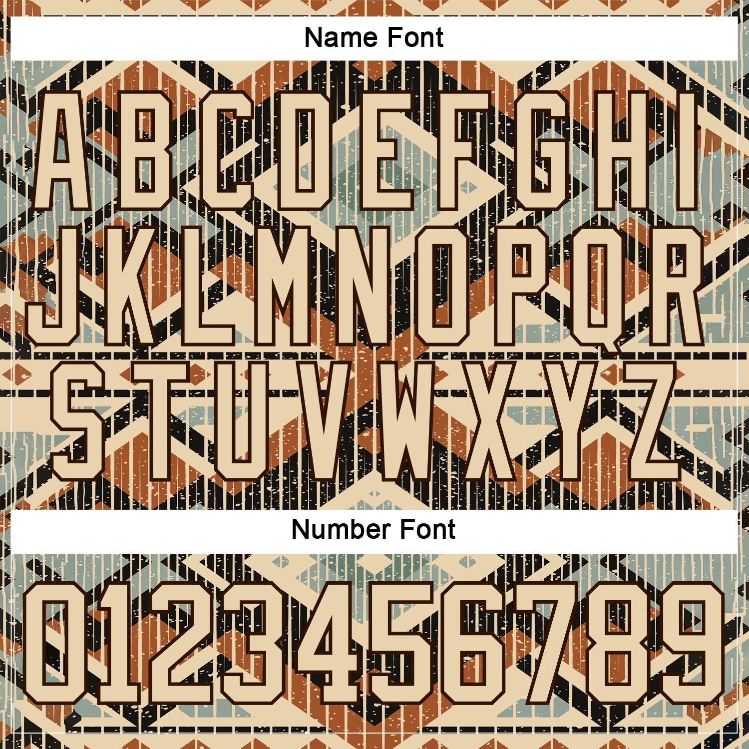 Custom Brown City Cream Orange-Blue 3D Pattern Tribal Indigenous Grunge Geometric Splash Hockey Lace Neck Jersey