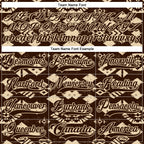 Custom Brown City Cream 3D Pattern Tribal Indigenous Grunge Geometric Splash Hockey Lace Neck Jersey