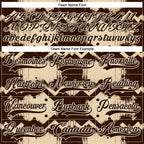 Custom City Cream Brown-Cream 3D Pattern Tribal Indigenous Grunge Geometric Splash Hockey Lace Neck Jersey