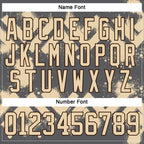 Custom Steel Gray City Cream-Brown 3D Pattern Tribal Indigenous Grunge Geometric Splash Hockey Lace Neck Jersey