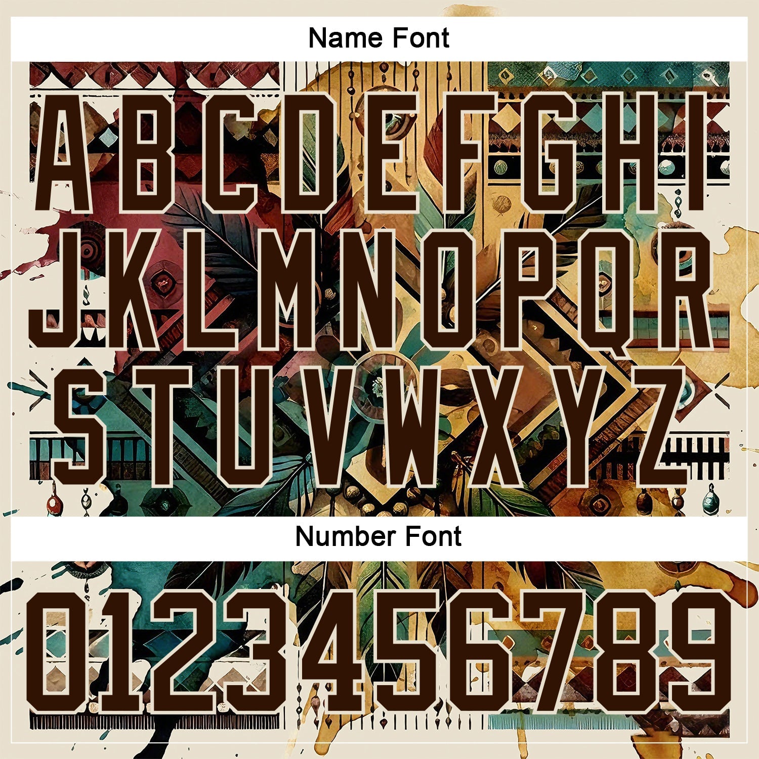 Custom Brown Old Gold-Cream 3D Pattern Tribal Indigenous Grunge Geometric Splash Hockey Lace Neck Jersey