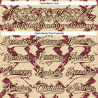 Custom City Cream Burgundy-Brown 3D Pattern Tribal Indigenous Grunge Splash Hockey Lace Neck Jersey