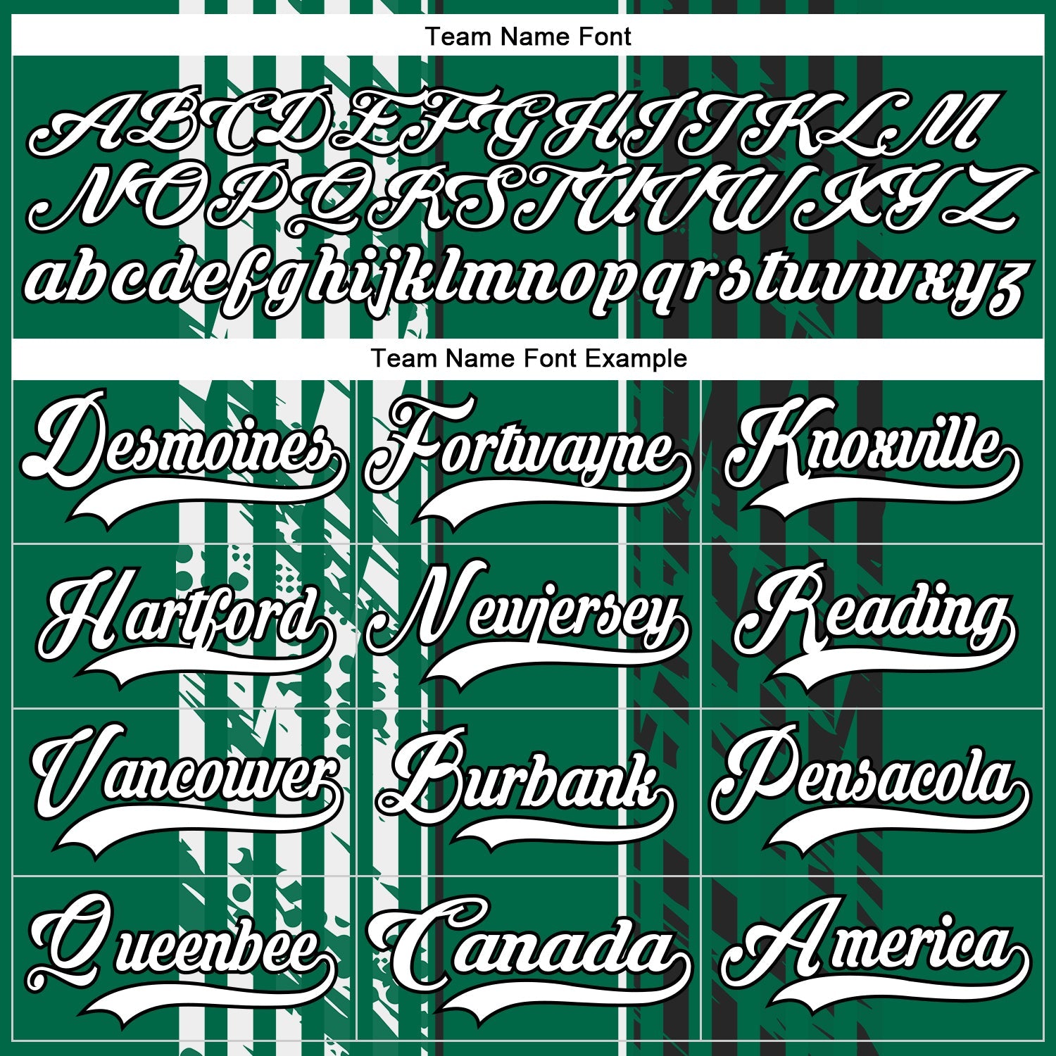 Custom Kelly Green White-Black 3D Pattern Abstract Dallas Inspired Grunge Stripe Hockey Lace Neck Jersey