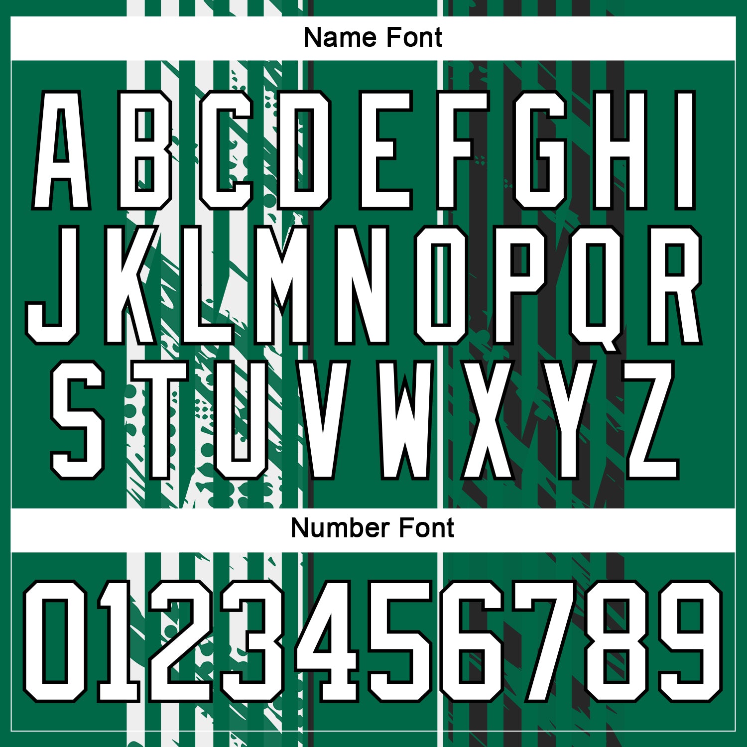 Custom Kelly Green White-Black 3D Pattern Abstract Dallas Inspired Grunge Stripe Hockey Lace Neck Jersey