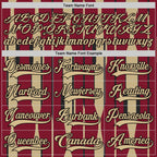 Custom Crimson Vegas Gold-Black 3D Pattern Abstract Arizona Inspired Stripe Hockey Lace Neck Jersey