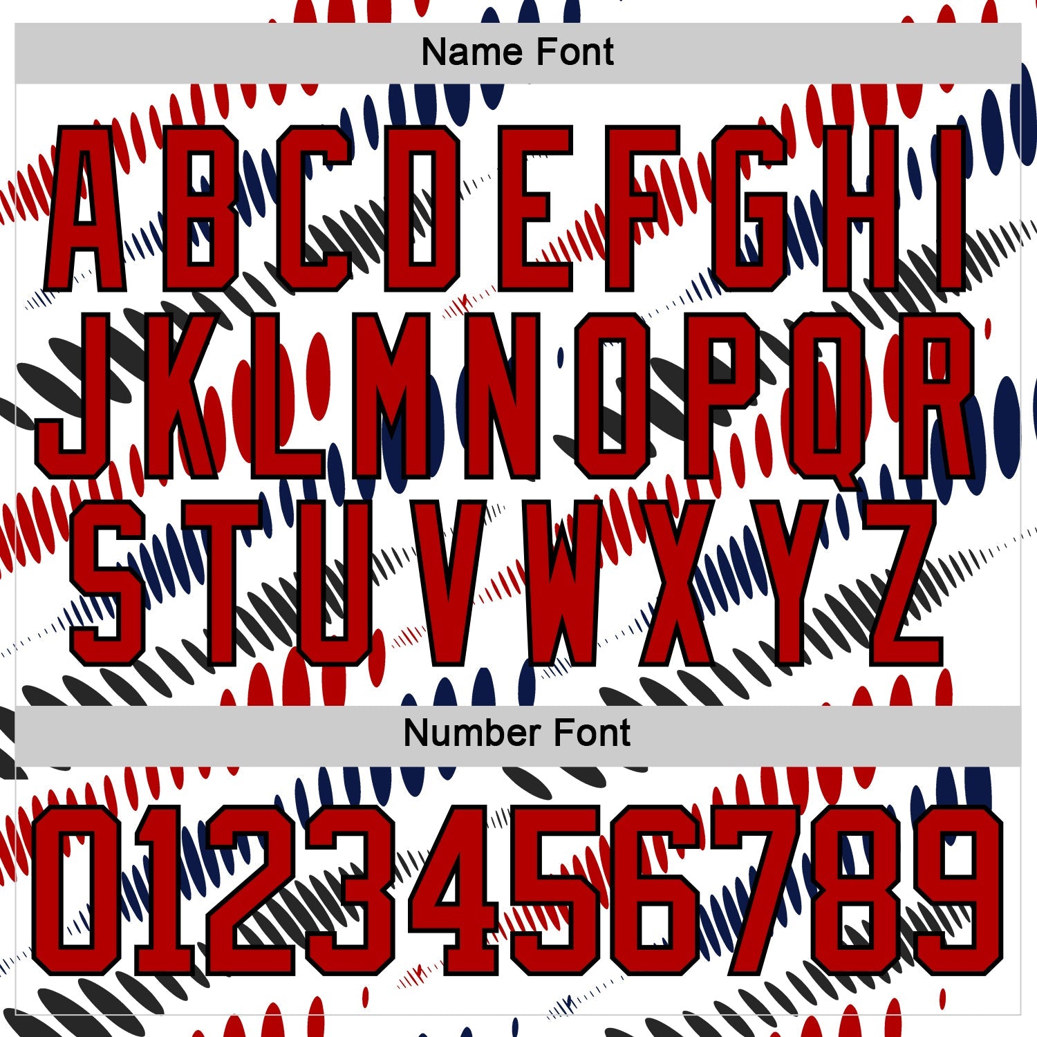 Custom White Red Navy-Black 3D Pattern Abstract Columbus Inspired Round Hockey Lace Neck Jersey