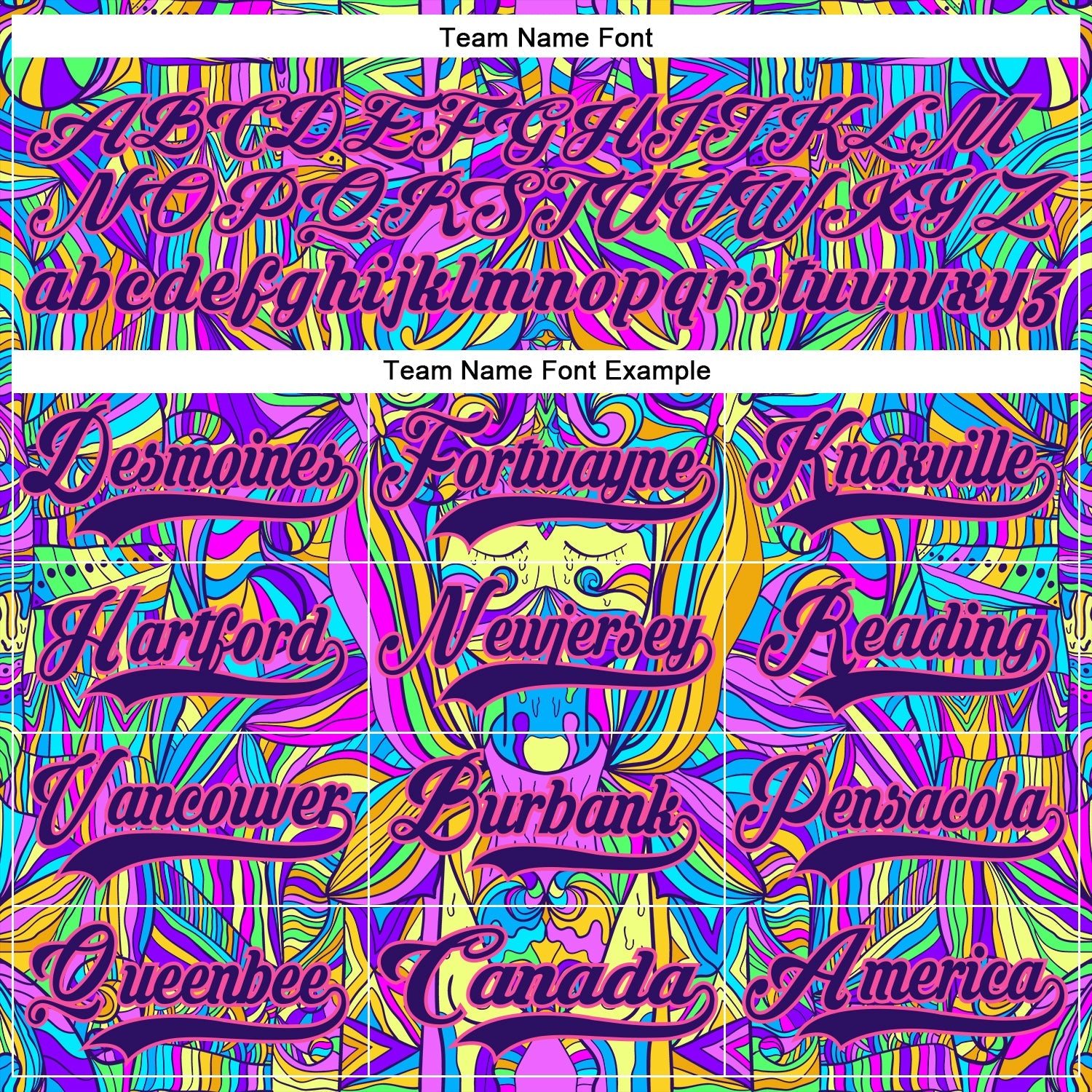 Custom Purple Pink-Yellow 3D Pattern Trippy Psychedelic Hockey Lace Neck Jersey