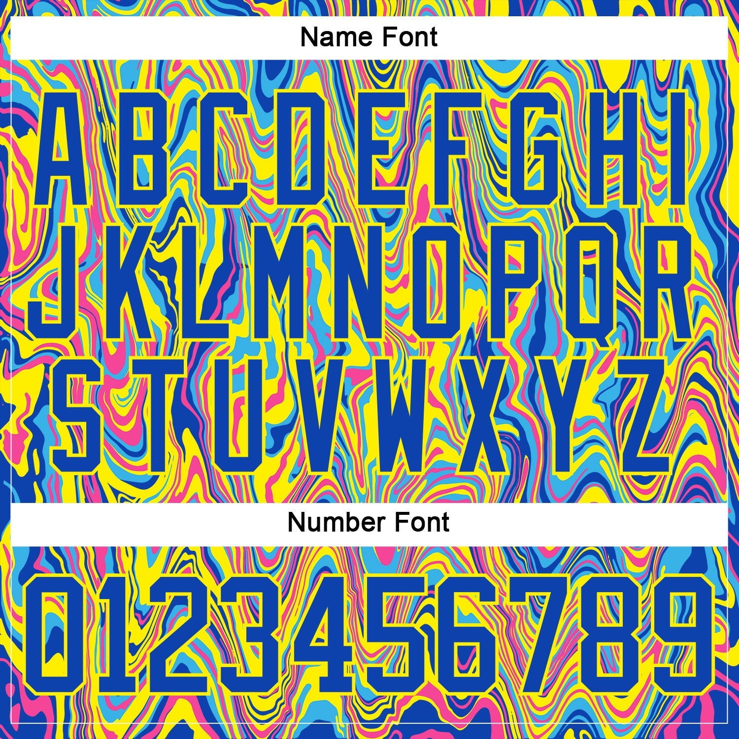 Custom Yellow Thunder Blue Pink-Light Yellow 3D Pattern Trippy Psychedelic Fluid Hockey Lace Neck Jersey