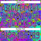 Custom Purple Pea Green-Black 3D Pattern Trippy Psychedelic Magic Mushrooms Hockey Lace Neck Jersey