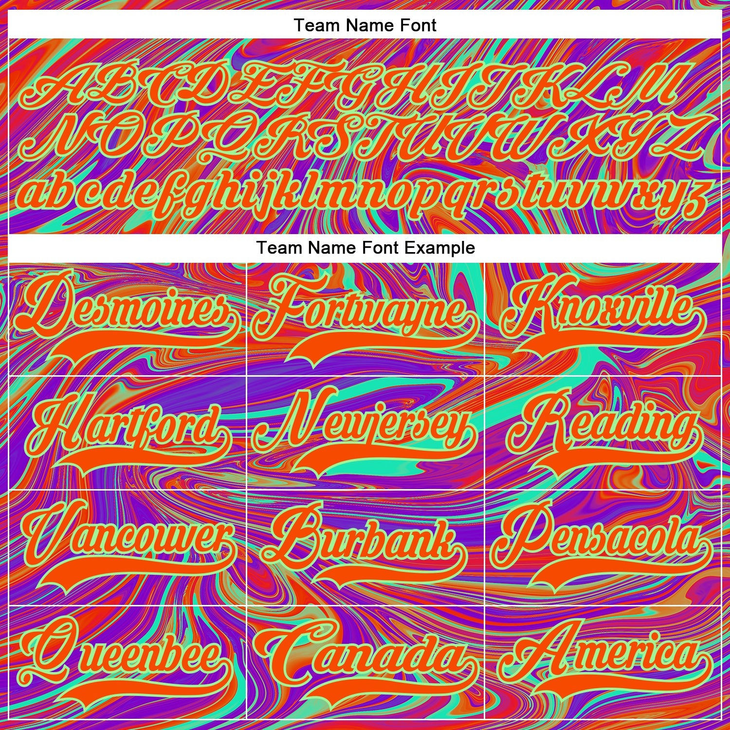 Custom Purple Orange-Pea Green 3D Pattern Trippy Psychedelic Fluid Hockey Lace Neck Jersey