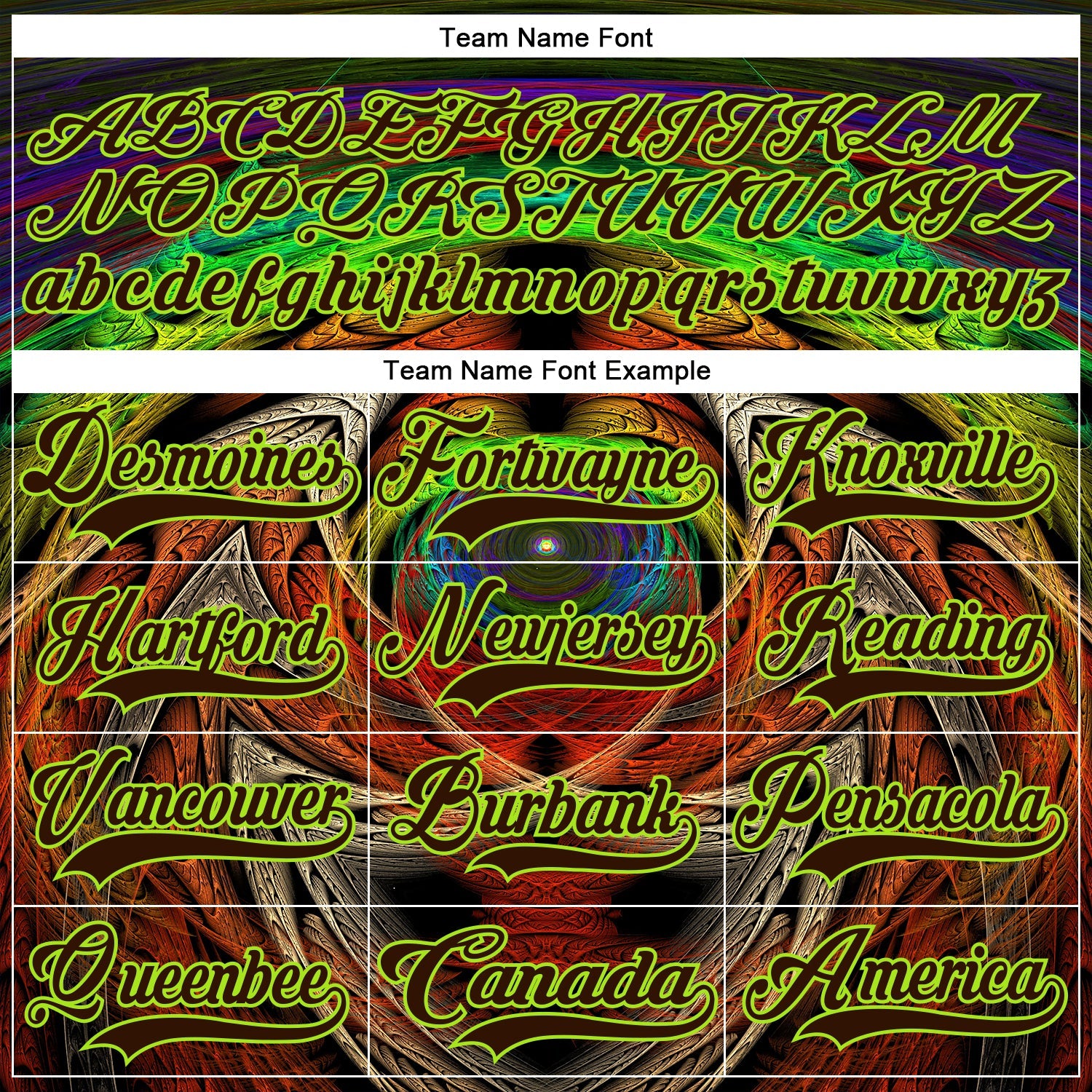 Custom Brown Neon Green Red-Blue 3D Pattern Trippy Psychedelic Hockey Lace Neck Jersey