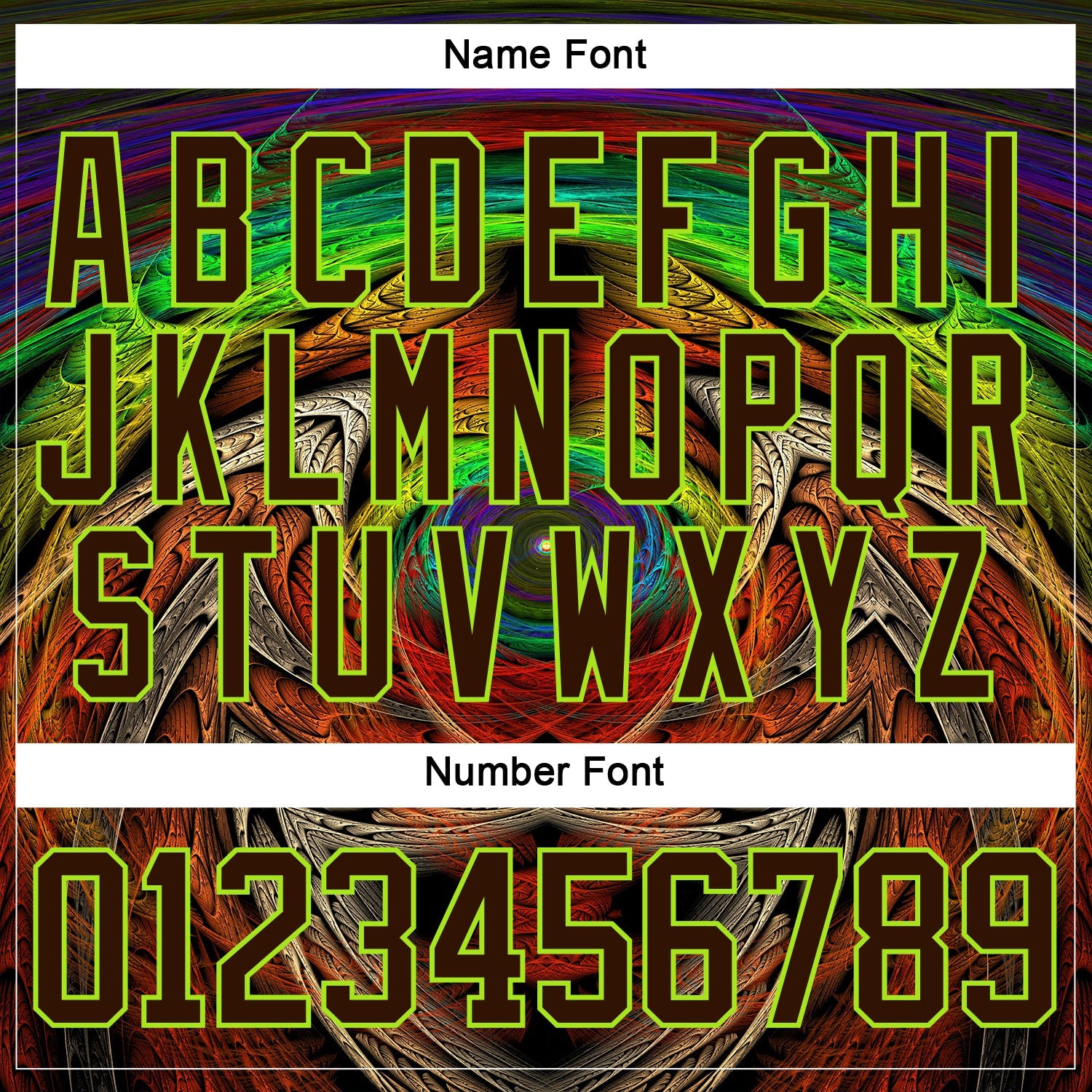 Custom Brown Neon Green Red-Blue 3D Pattern Trippy Psychedelic Hockey Lace Neck Jersey